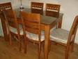 BEAUTIFUL TOUGHENED glass top dining table with 6....